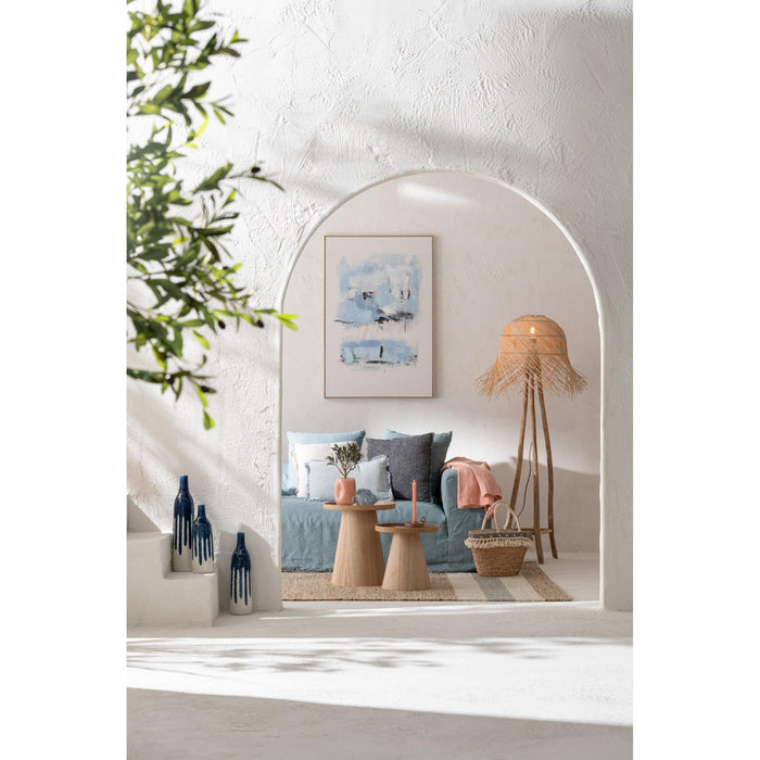 Bijzettafel Naturel Mdf Rond 45 cm-Bijzettafels-J-Line
