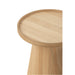 Bijzettafel Naturel Mdf Rond 45 cm-Bijzettafels-J-Line
