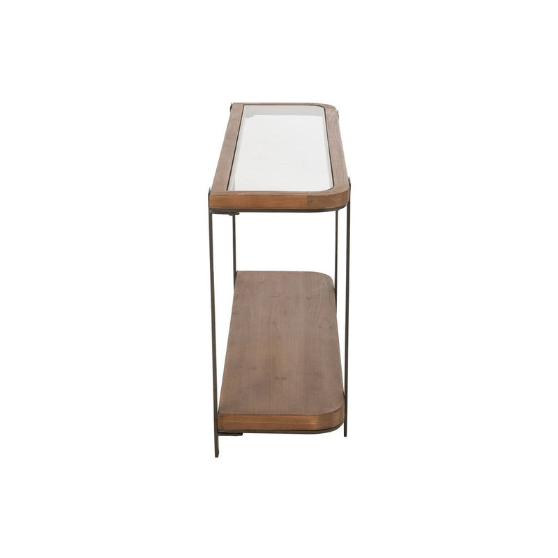 Bijzettafel Naturel Metaal 35x120 cm-Bijzettafels-J-Line