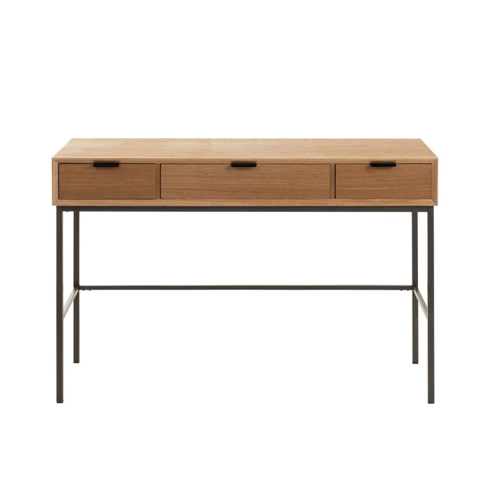 Bijzettafel Naturel Metaal 41x120 cm-Bijzettafels-J-Line