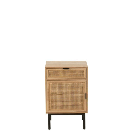 Bijzettafel Naturel Metaal Vierkant 35x46 cm-Opbergkasten-J-Line