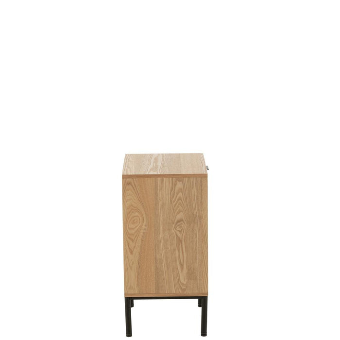Bijzettafel Naturel Metaal Vierkant 35x46 cm-Opbergkasten-J-Line