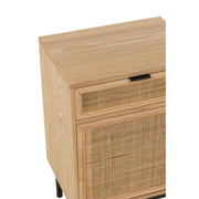 Bijzettafel Naturel Metaal Vierkant 35x46 cm-Opbergkasten-J-Line