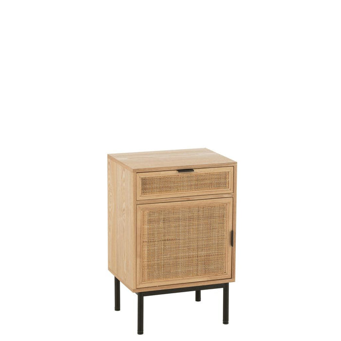 Bijzettafel Naturel Metaal Vierkant 35x46 cm-Opbergkasten-J-Line