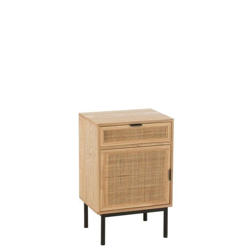 Bijzettafel Naturel Metaal Vierkant 35x46 cm-Opbergkasten-J-Line