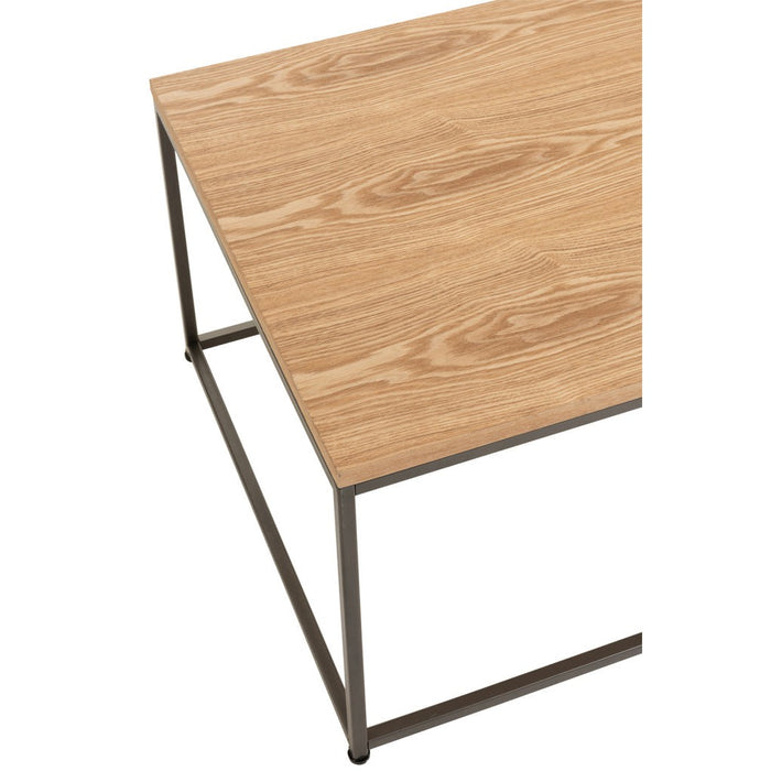 Bijzettafel Naturel Metaal Vierkant 60 cm 60x61x38 cm-Bijzettafels-J-Line