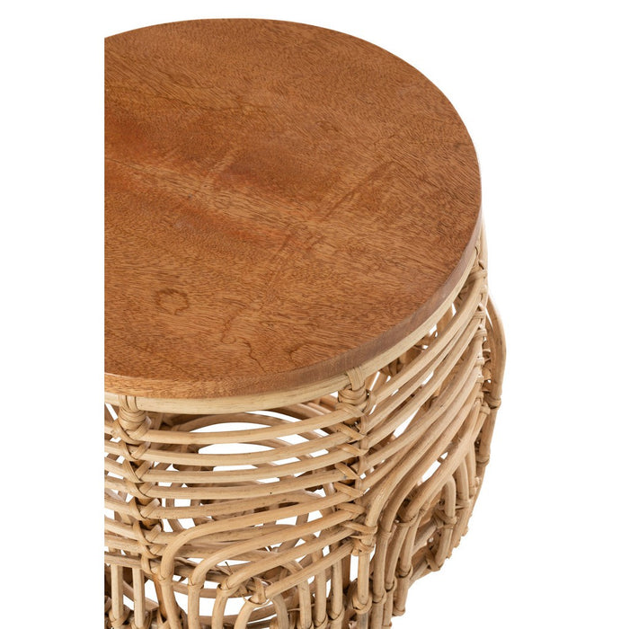 Bijzettafel Naturel Multiplex 48 cm 48x48x52.5 cm-Bijzettafels-J-Line