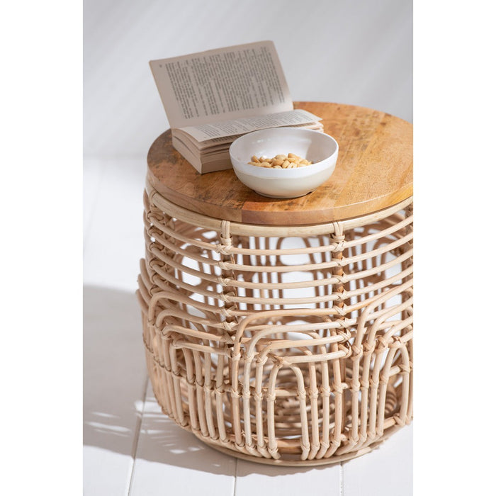 Bijzettafel Naturel Multiplex 48 cm 48x48x52.5 cm-Bijzettafels-J-Line