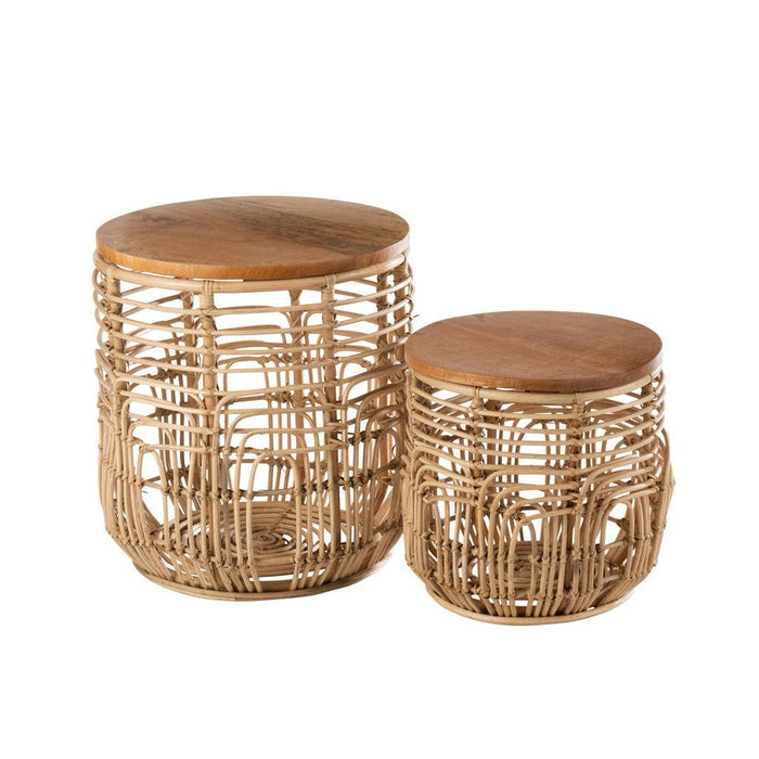 Bijzettafel Naturel Multiplex 48 cm-Bijzettafels-J-Line