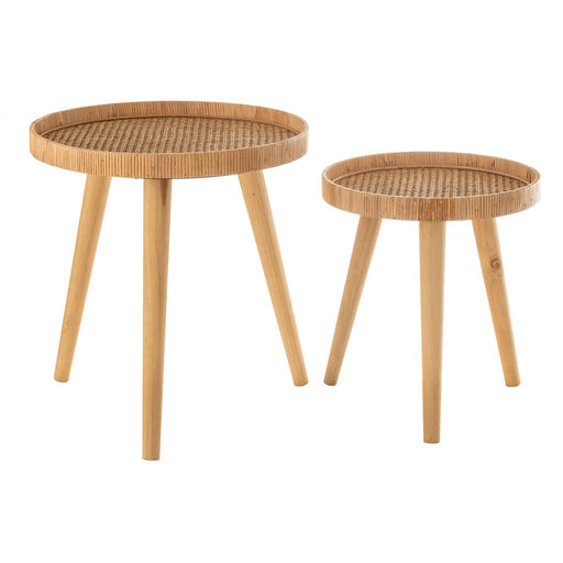 Bijzettafel Naturel Multiplex Rond 51 cm 51x51x54.5 cm-Bijzettafels-J-Line