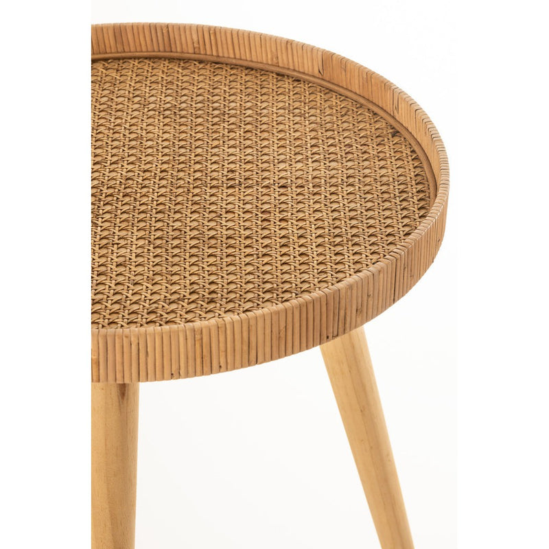 Bijzettafel Naturel Multiplex Rond 51 cm 51x51x54.5 cm-Bijzettafels-J-Line