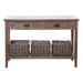 Bijzettafel Naturel Paulownia hout 40x120 cm-Opbergdozen en manden-J-Line