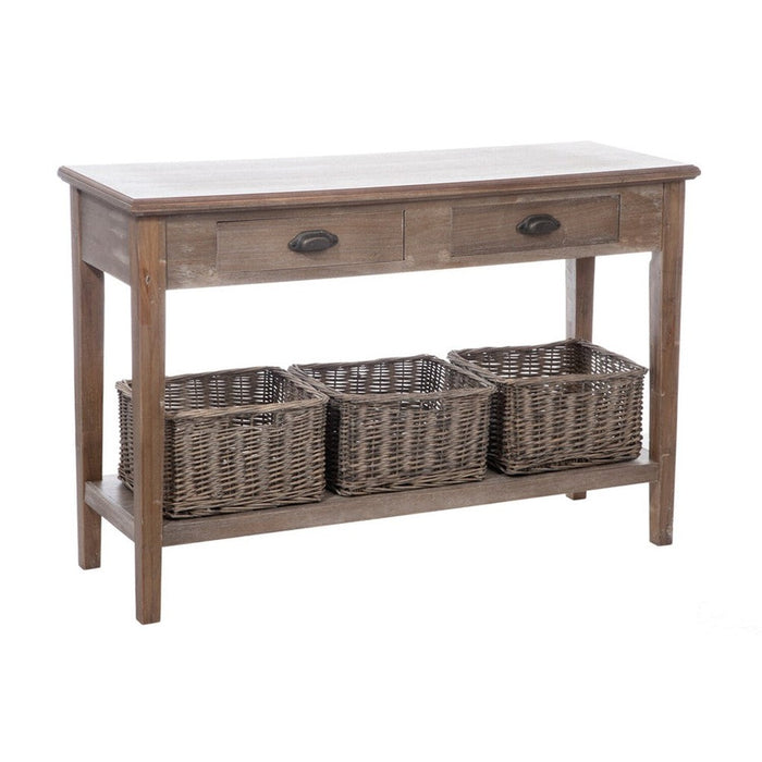 Bijzettafel Naturel Paulownia hout 40x120 cm-Opbergdozen en manden-J-Line