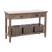 Bijzettafel Naturel Paulownia hout 40x120 cm-Opbergdozen en manden-J-Line