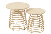 Bijzettafel Naturel Polyethylene Rond 50 cm 50x50x50 cm-Bijzettafels-J-Line