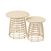 Bijzettafel Naturel Polyethylene Rond 50 cm 50x50x50 cm-Bijzettafels-J-Line