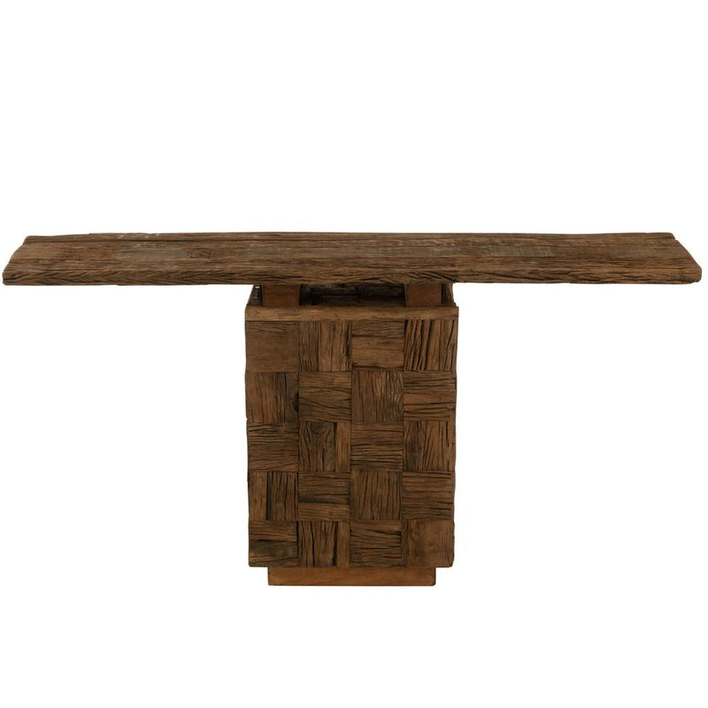 Bijzettafel Naturel Recycled hout 40x150 cm-Bijzettafels-J-Line