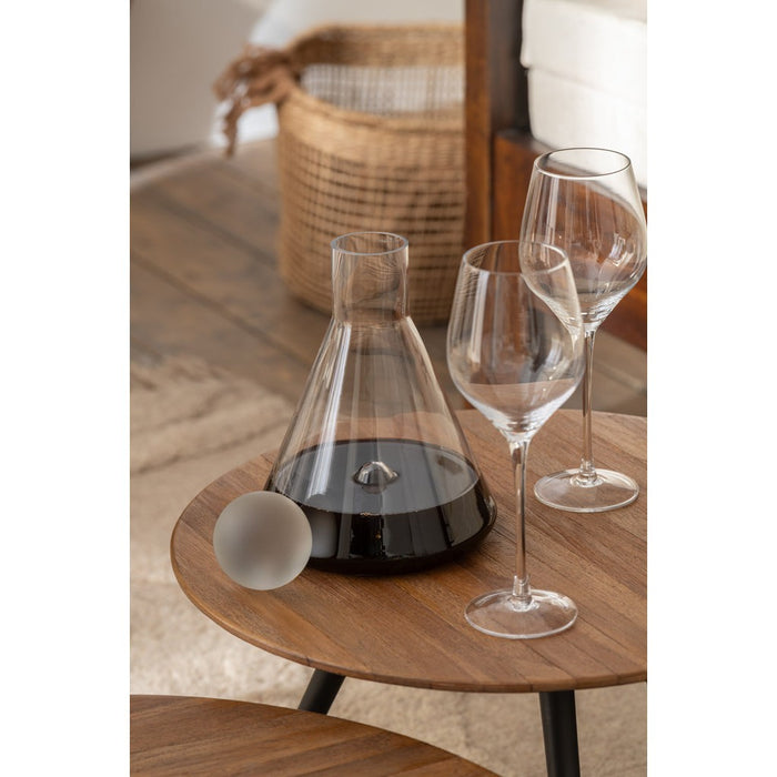 Bijzettafel Naturel Recycled hout Rond 30 cm 30x30x45 cm-Bijzettafels-J-Line