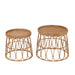 Bijzettafel Naturel Rotan Rond 50 cm 50.5x50.5x45 cm-Bijzettafels-J-Line