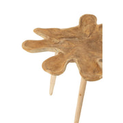 Bijzettafel Naturel Teakhout 60 cm 60x60x55 cm-Bijzettafels-J-Line