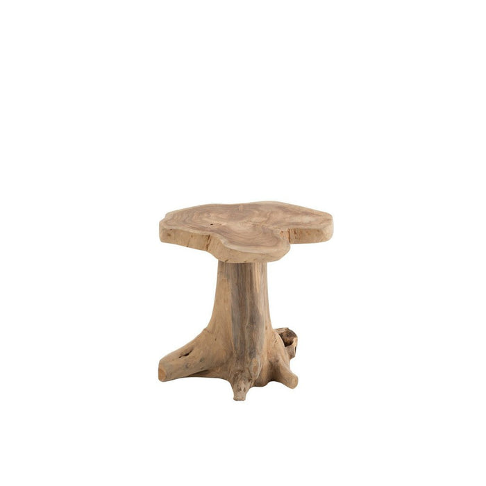Bijzettafel Naturel Teakhout S 38 cm 38x40x41 cm-Bijzettafels-J-Line