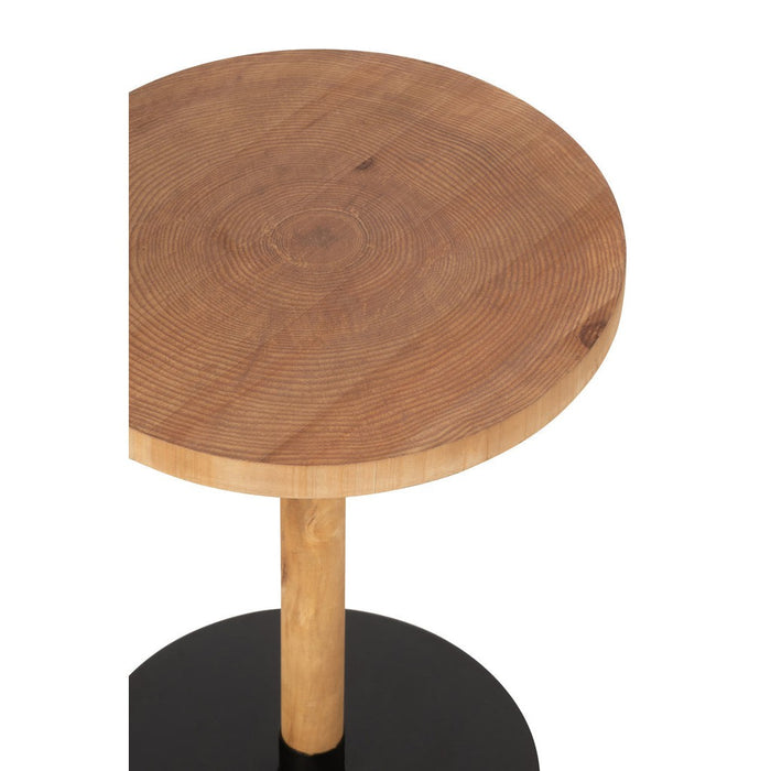 Bijzettafel Naturel Veneer 35 cm 35x35x61 cm-Bijzettafels-J-Line