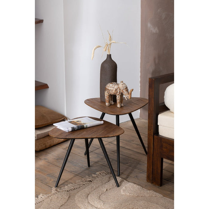 Bijzettafel Naturel ijzer 50 cm 50x50x50 cm-Bijzettafels-J-Line