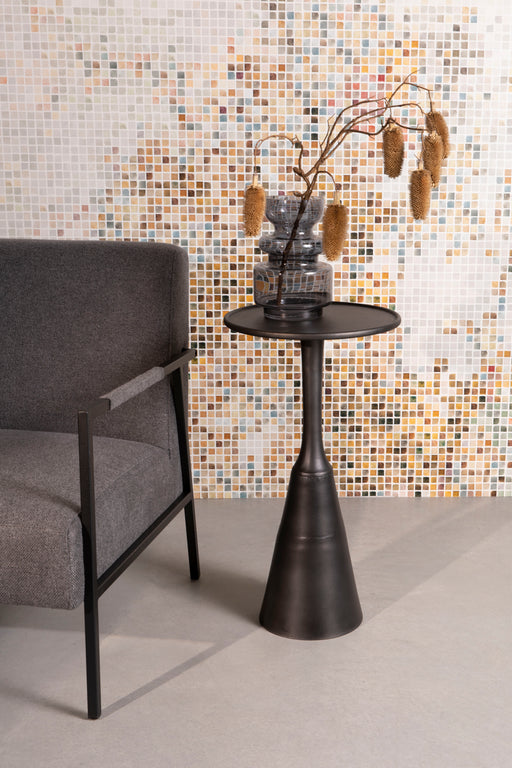 Bijzettafel Noah Antique Aluminum Zwart Ø35x65 cm-Bijzettafels-Creating Home