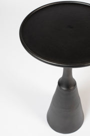Bijzettafel Noah Antique Aluminum Zwart Ø35x65 cm-Bijzettafels-Creating Home