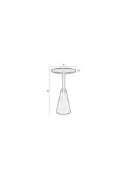 Bijzettafel Noah Antique Aluminum Zwart Ø35x65 cm-Bijzettafels-Creating Home