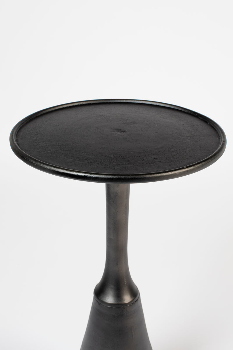 Bijzettafel Noah Antique Aluminum Zwart Ø35x65 cm-Bijzettafels-Creating Home