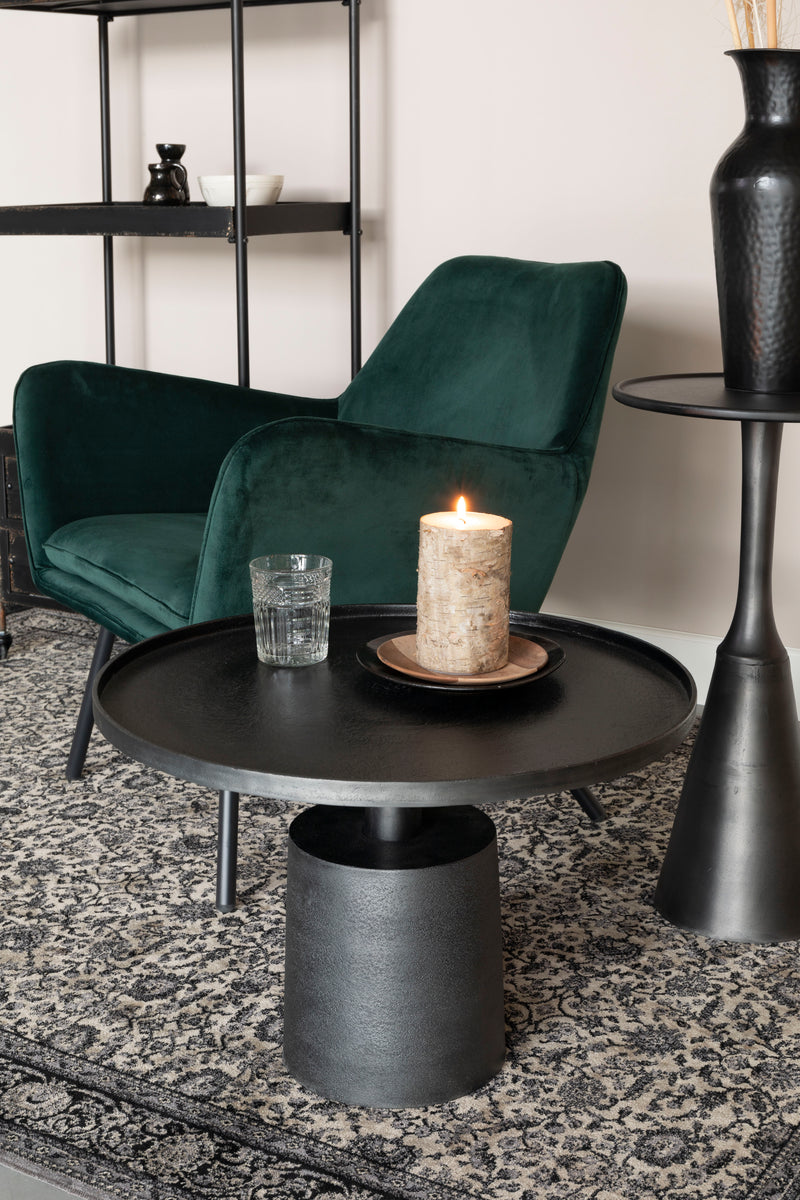 Bijzettafel Noah Antique Aluminum Zwart Ø35x65 cm-Bijzettafels-Creating Home