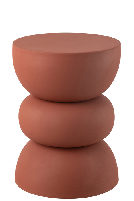 Bijzettafel Oranje Ijzer 32 cm-Bijzettafels-J-Line
