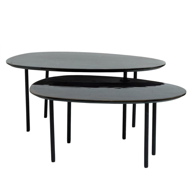 Bijzettafel Oxil Zwart 50x90 cm-Bijzettafels-PTMD