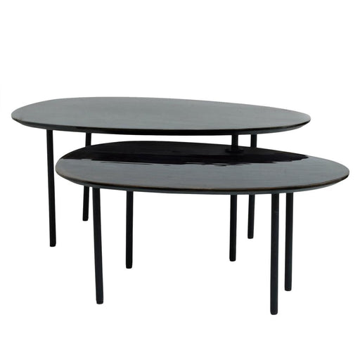 Bijzettafel Oxil Zwart 50x90 cm-Bijzettafels-PTMD
