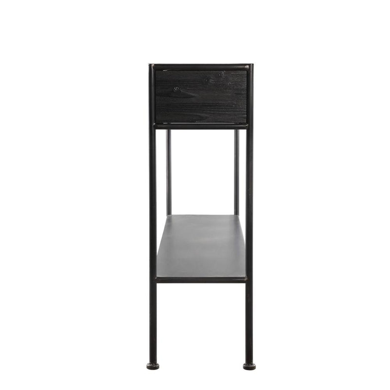 Bijzettafel Ray Zwart 28x121 cm-Bijzettafels-PTMD