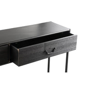 Bijzettafel Ray Zwart 28x121 cm-Bijzettafels-PTMD