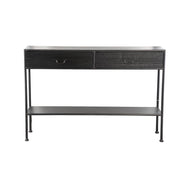Bijzettafel Ray Zwart 28x121 cm-Bijzettafels-PTMD