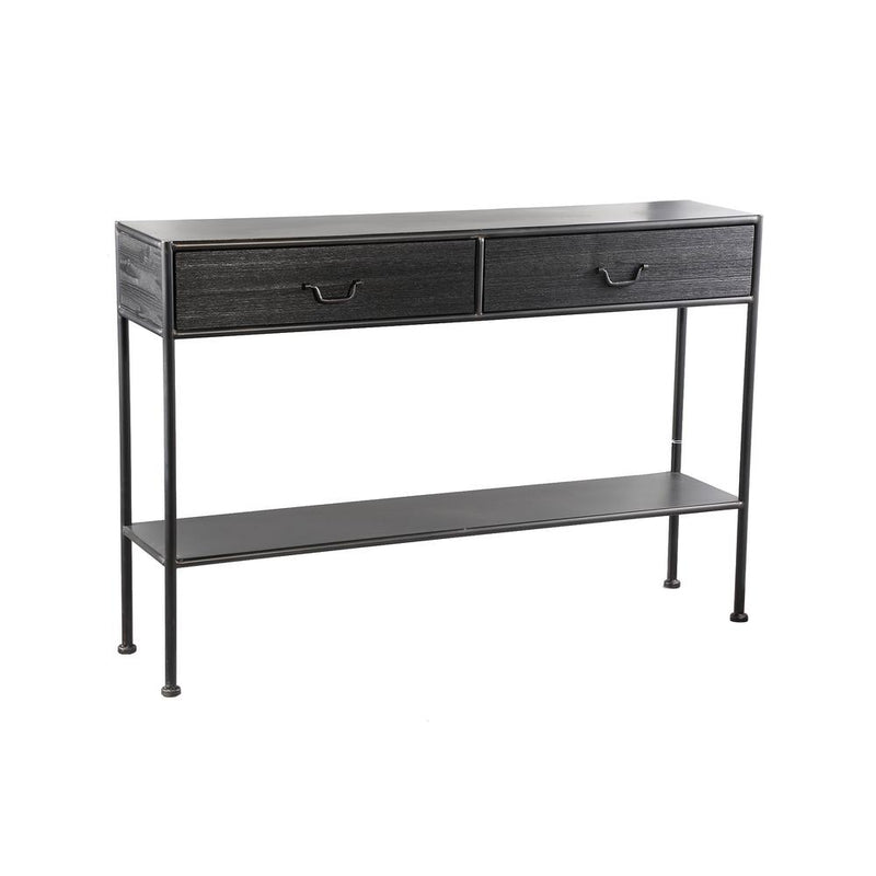 Bijzettafel Ray Zwart 28x121 cm-Bijzettafels-PTMD