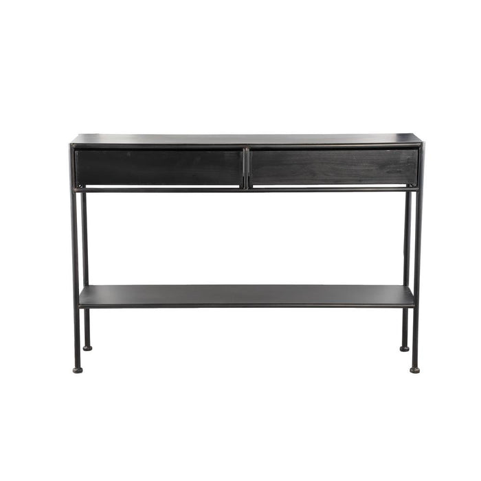 Bijzettafel Ray Zwart 28x121 cm-PTMD
