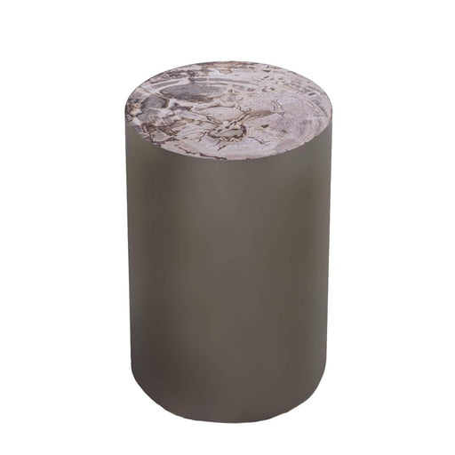 Bijzettafel Rillix Versteend Hout Beige 30 cm-Bijzettafels-PTMD