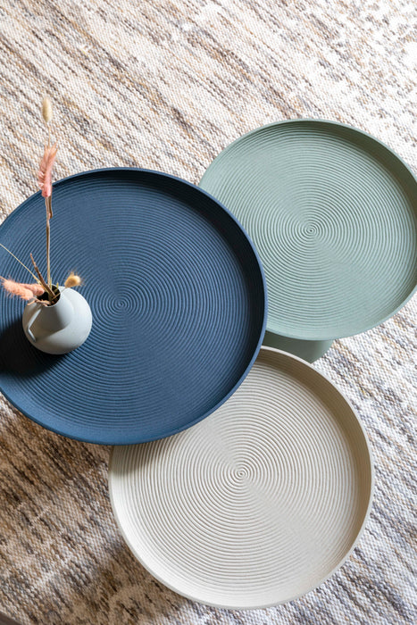 Bijzettafel Ringar Large Metaal Blauw Ø39.5x45.5 cm-Bijzettafels-Creating Home