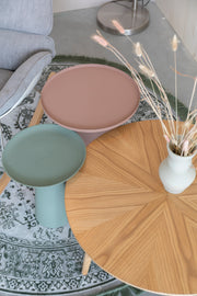 Bijzettafel Ringar Medium Metaal Groen Ø34.5x41.5 cm-Bijzettafels-Creating Home