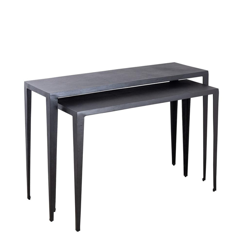 Bijzettafel Rivva Zwart 39x121 cm-Bijzettafels-PTMD