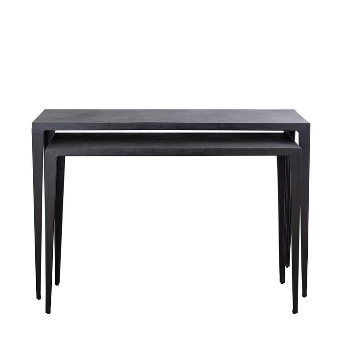 Bijzettafel Rivva Zwart 39x121 cm-Bijzettafels-PTMD