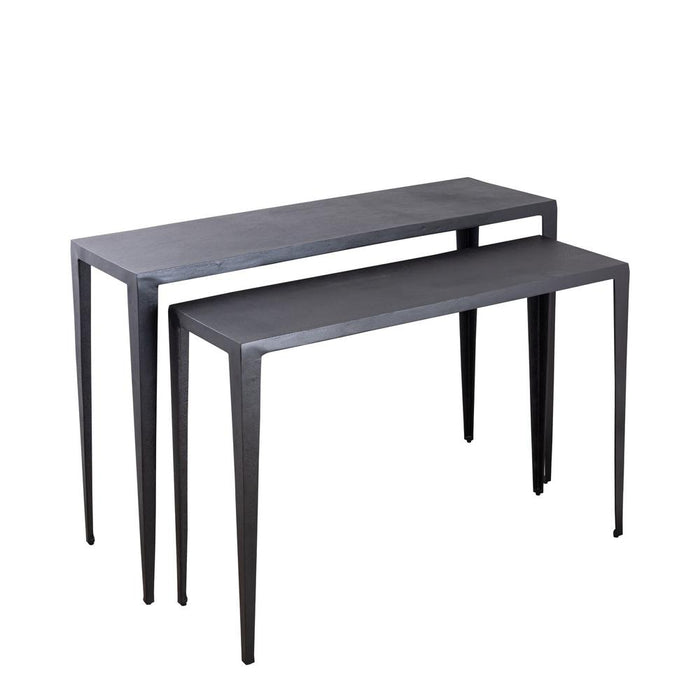 Bijzettafel Rivva Zwart 39x121 cm-Bijzettafels-PTMD