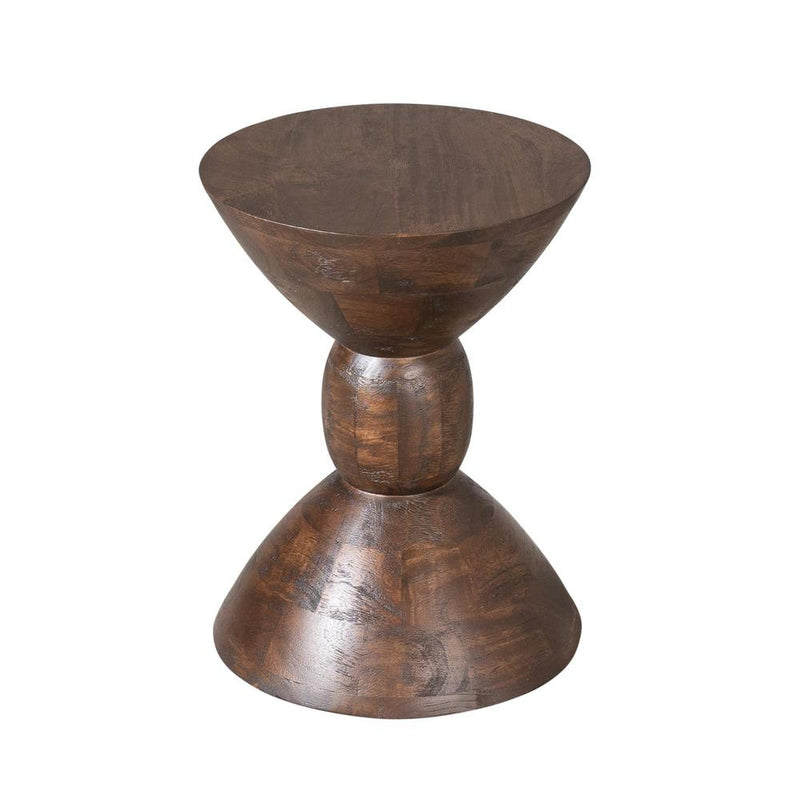 Bijzettafel Ron Bruin Mangohout 30 cm 30x30x40 cm-Bijzettafels-Starfurn