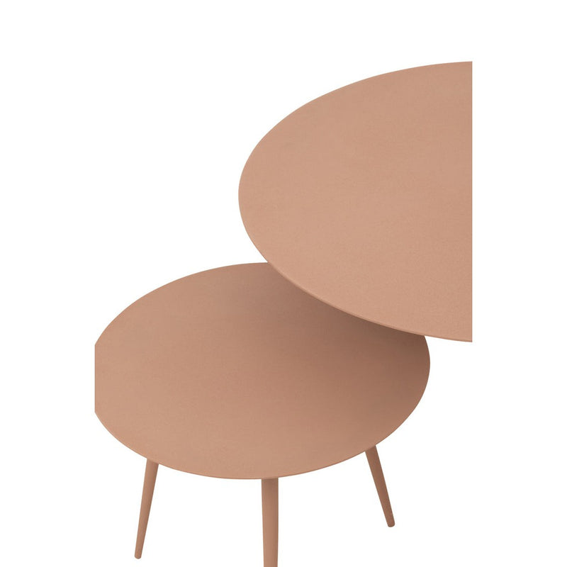 Bijzettafel Roze Ijzer 56 cm 56x56x44.5 cm-Bijzettafels-J-Line