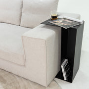 Bijzettafel SLIDE High Banktafel Staal Zwart 30x40x68cm-3-Zitsbanken-Spinder