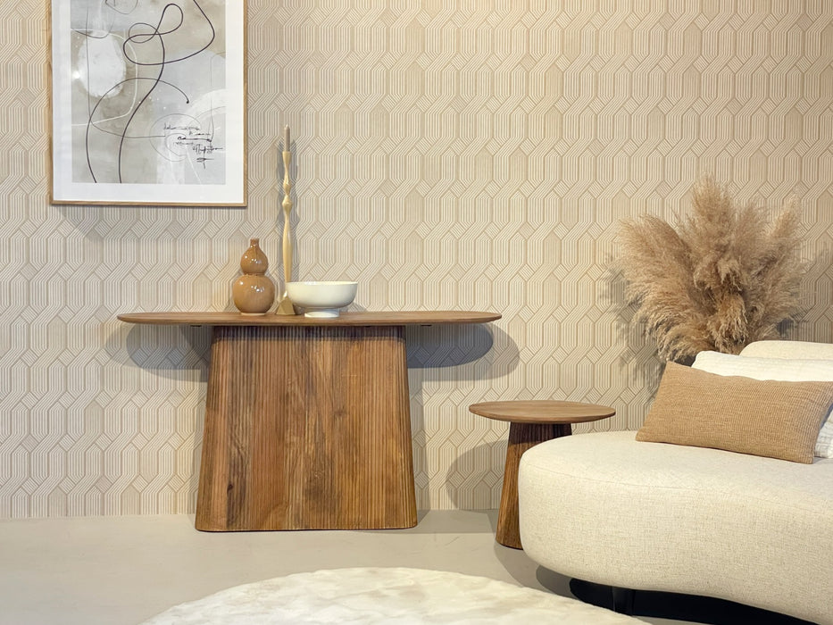 Bijzettafel Salvator Mangohout Bruin 140x40 cm-Bijzettafels-Livingfurn